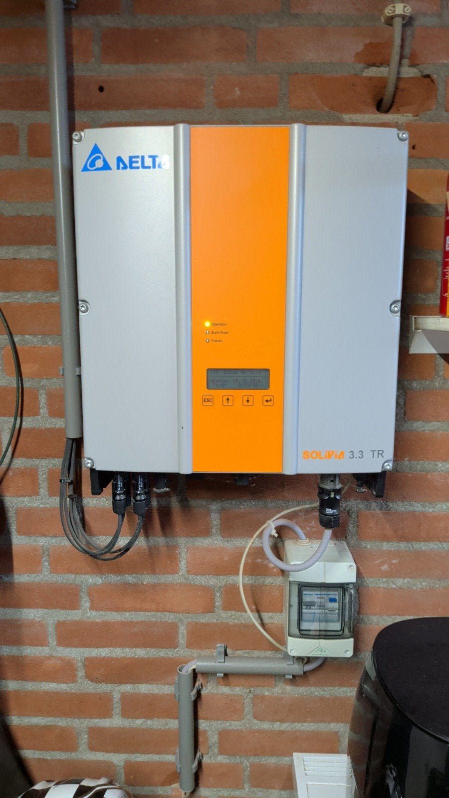 Delta Solivia 3.3 TR omvormer voor zonnepanelen, Ophalen, Gebruikt, Compleet systeem, 200 wattpiek of meer