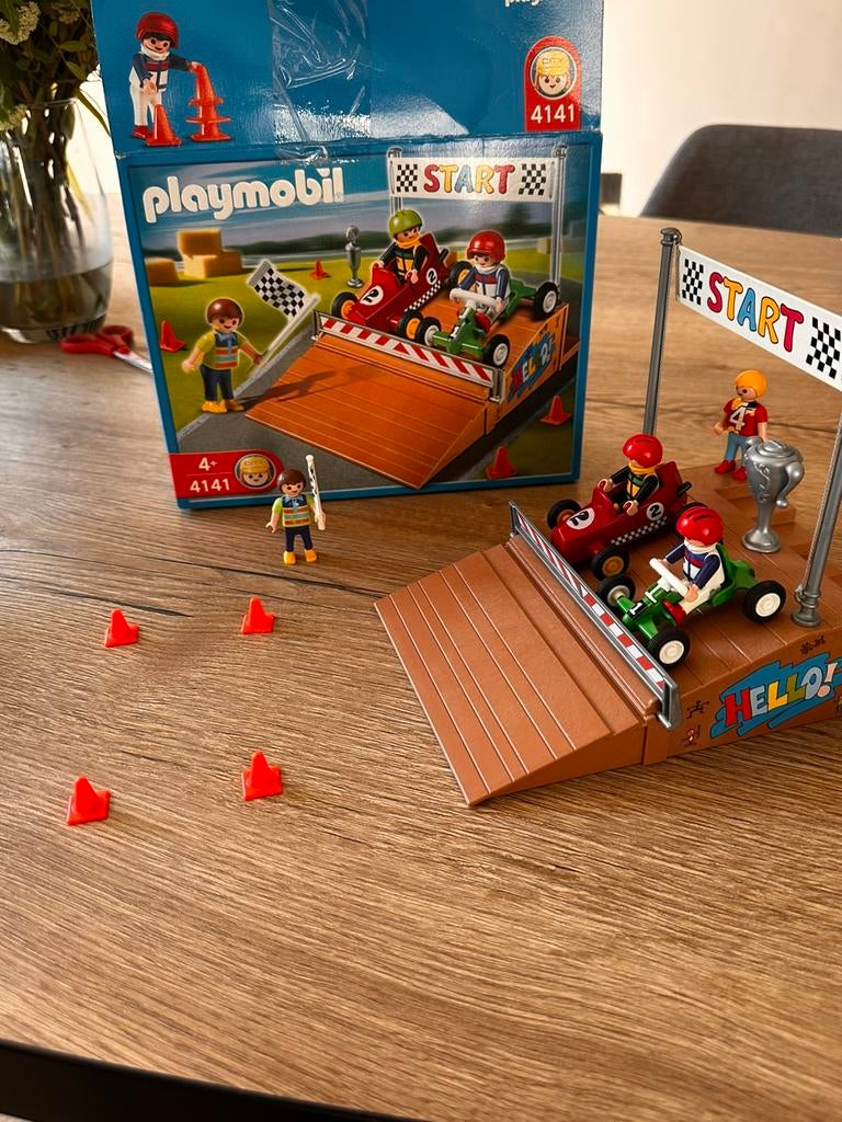 Playmobil race set/kart, Ophalen, Zo goed als nieuw, Complete set