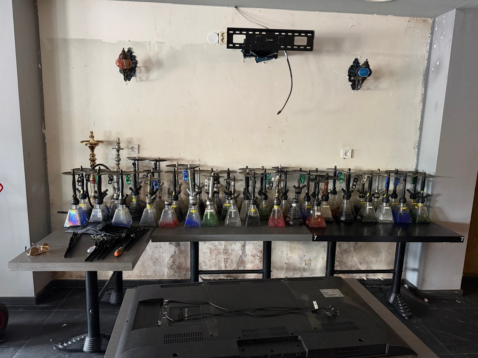 Diverse lampen: industrieel, Marokkaans en meer, Metaal, Overige merken, Gebruikt, Zwart