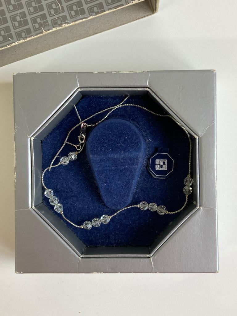 oude Swarovski ketting met 13 Swarovski kristallen (gebroken, Ophalen of Verzenden, Gebruikt, Overige typen