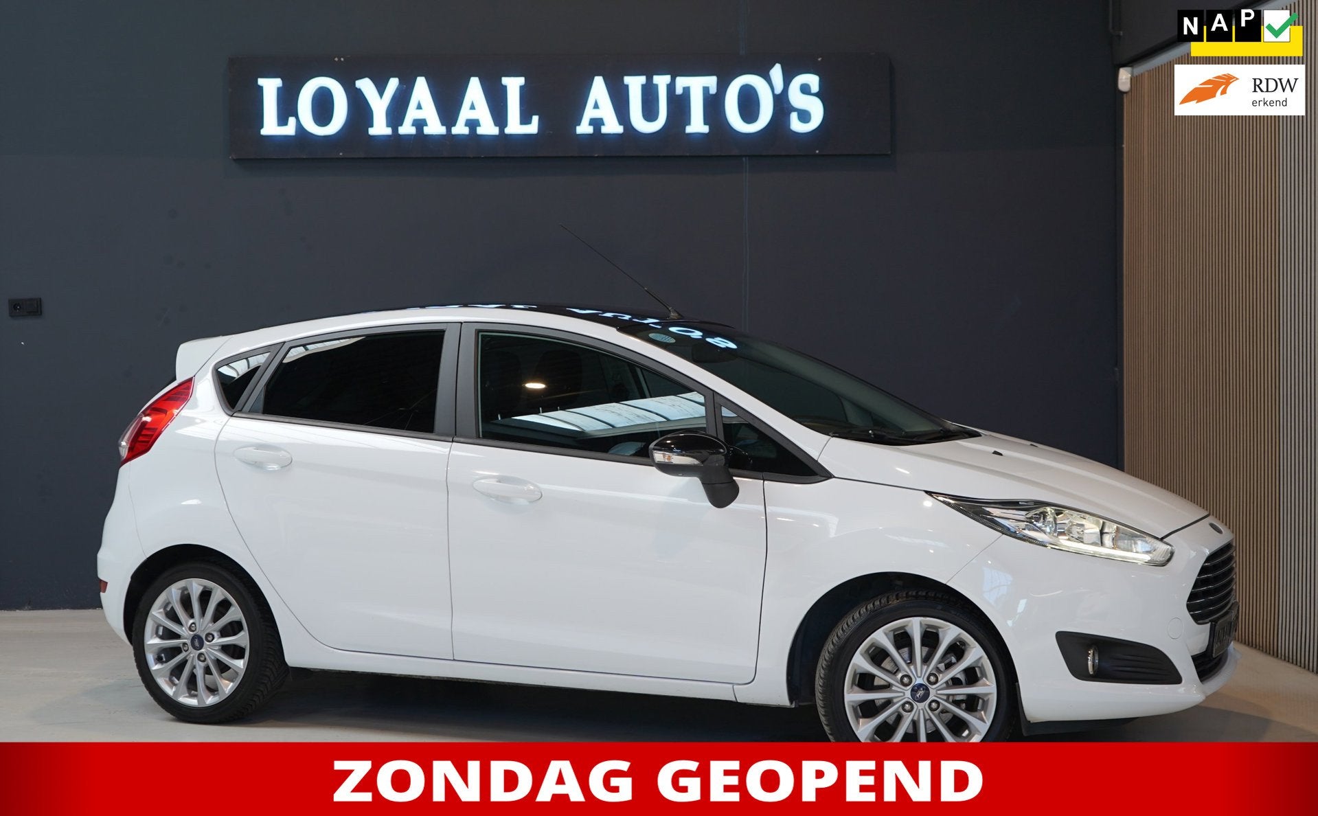 Ford Fiesta 1.0 White Edition | AIRCO | TREKHAAK | ELEK.RAME, Stof, Euro 6, 525 kg, Origineel Nederlands