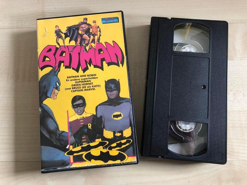 Batman en andere superhelden VHS - Vintage actie, Ophalen of Verzenden, Zo goed als nieuw, Tv-serie of Tv-programma