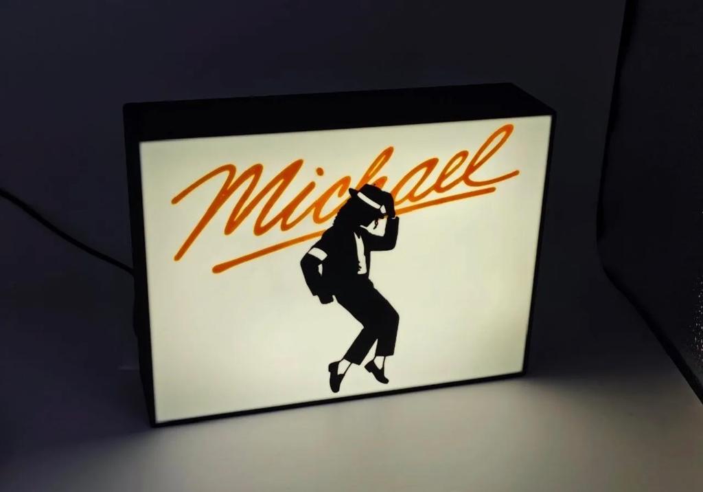 Michael Jackson Ledbak - King of Pop., Zwart, Kunststof, Ophalen of Verzenden, Zo goed als nieuw