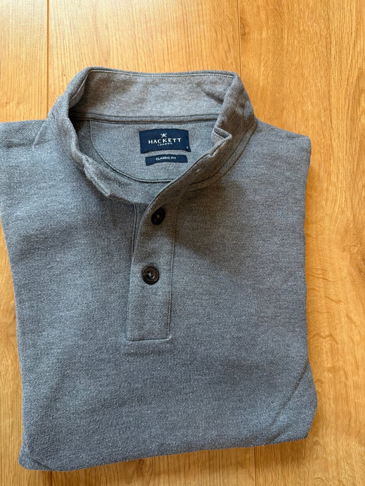 Hackett London Classic Fit Polo - Maat S, Ophalen of Verzenden, Zo goed als nieuw, Overige maten, Grijs