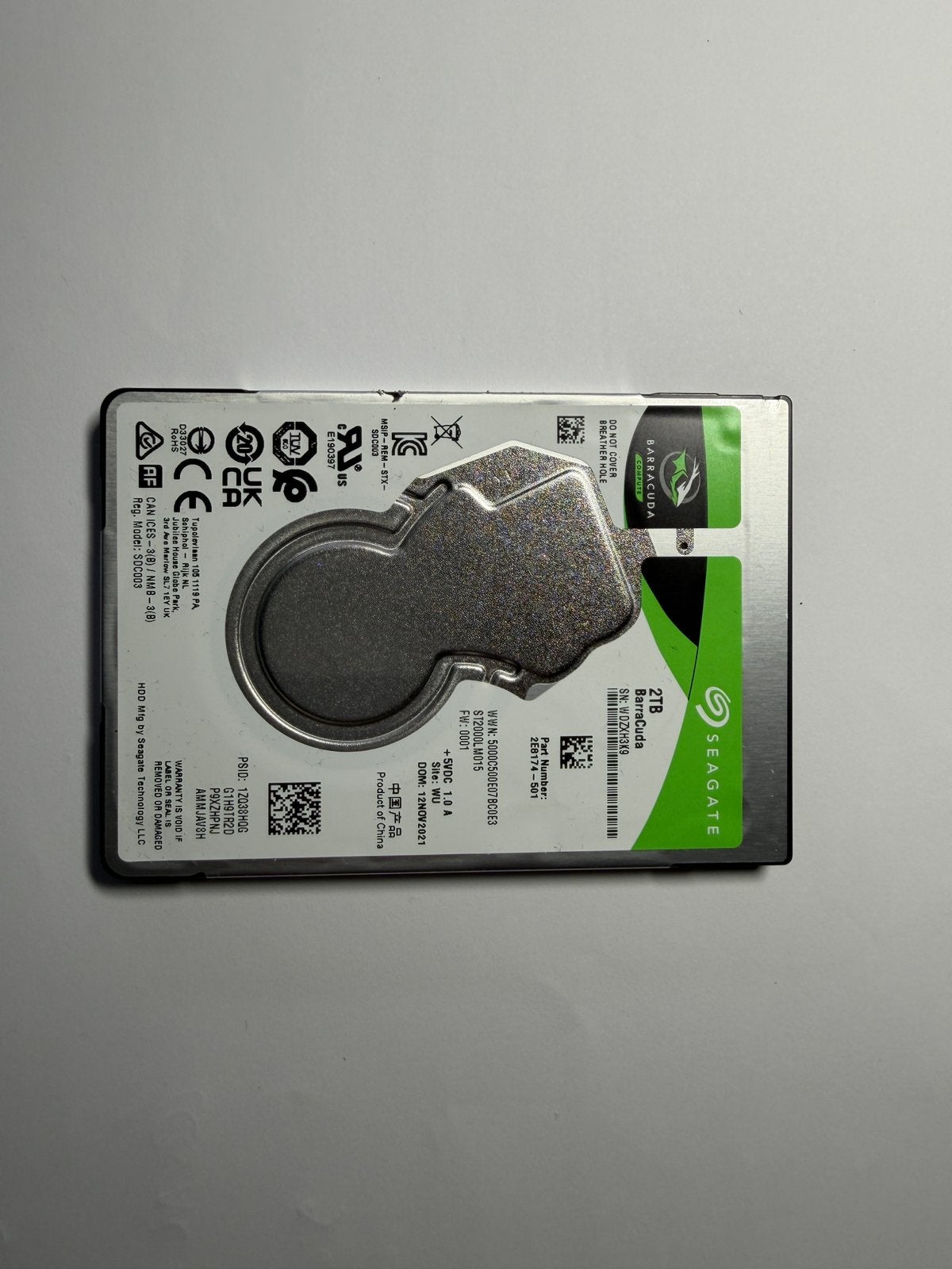 ✅ Seagate HDD 2.5 2TB ST2000LM015  BarraCuda - 232 uur, Computers en Software, Harde schijven, Ophalen, Intern, 2TB, Refurbished