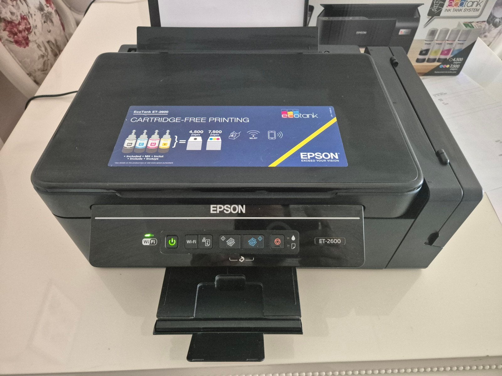 Epson EcoTank ET-2600 Alleen Zwart-wit, Computers en Software, Printers, Ophalen, Gebruikt, All-in-one, Draadloos