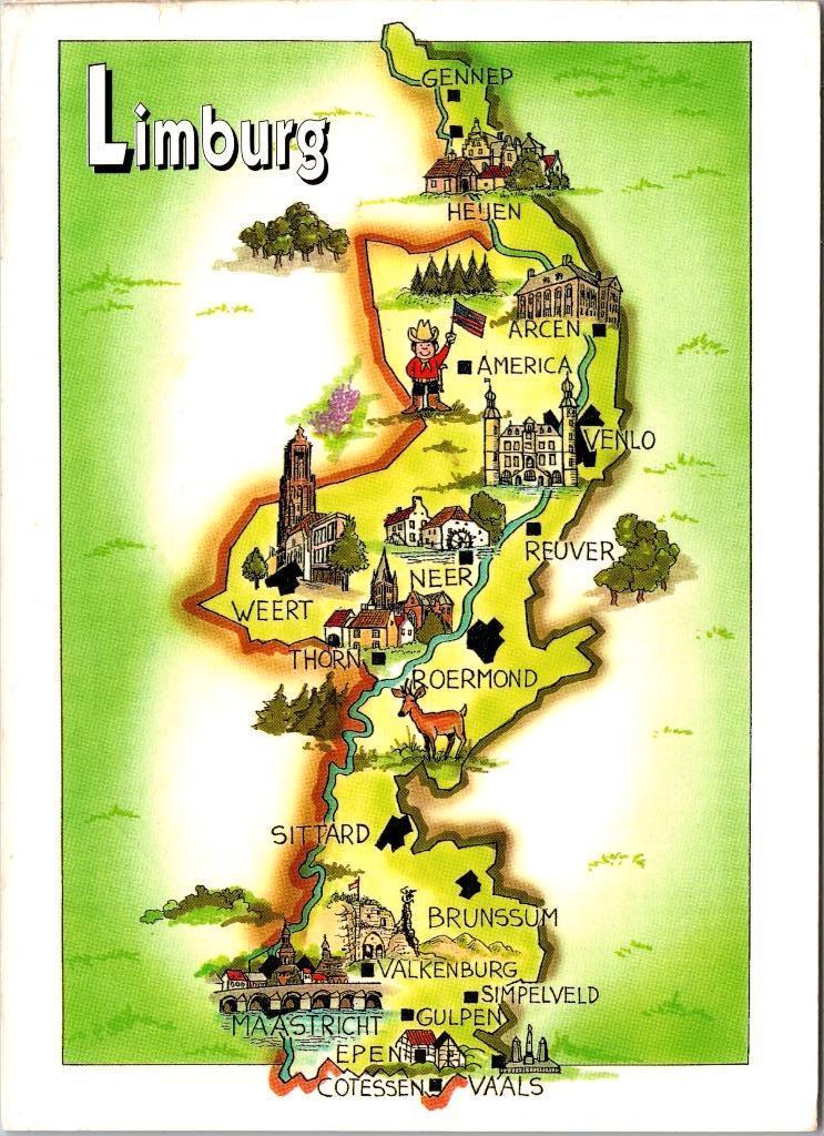 Limburg - 8 ansichtkaarten, Verzamelen, Verzenden, 1980 tot heden, Gelopen, Limburg