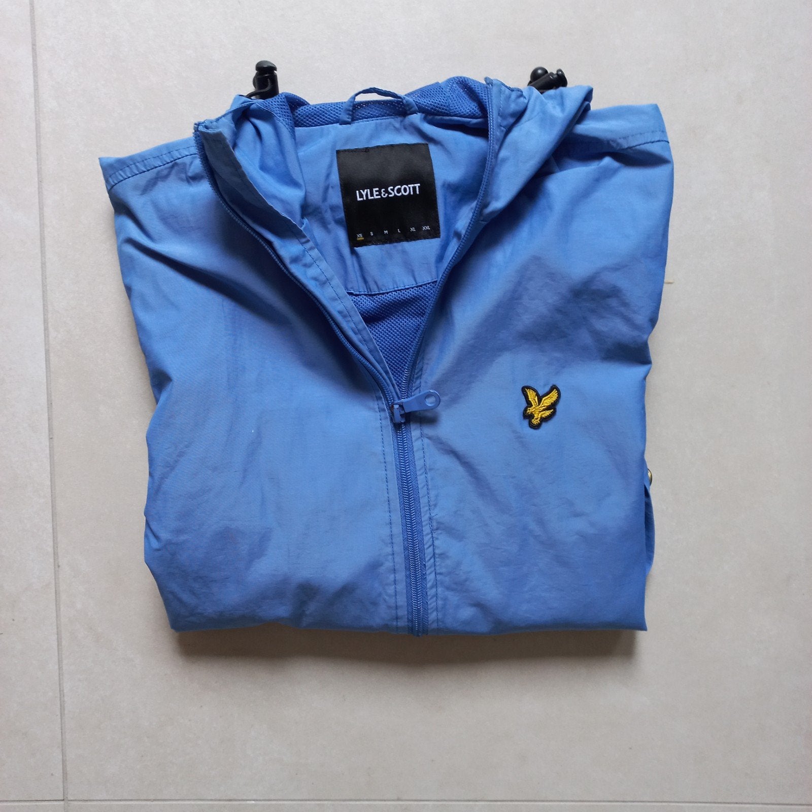 Lyle & Scott windbreaker jas - helderblauw - maat XS, Blauw, Ophalen of Verzenden, Zo goed als nieuw, Lyle & Scott