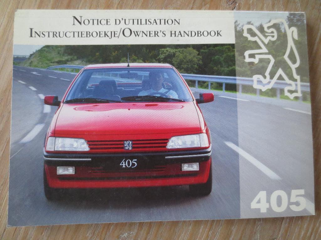 Instructieboekje/Handleidingen Peugeot 405 Telt 185 pagina's, Auto diversen, Handleidingen en Instructieboekjes, Ophalen of Verzenden