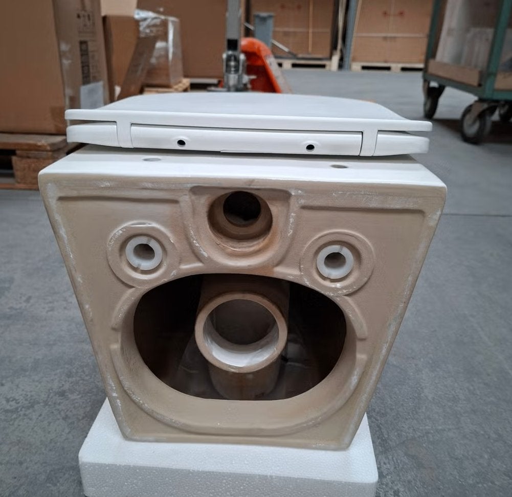 MAT WIT Toiletpot met toiletzitting nr358, Ophalen of Verzenden, Nieuw