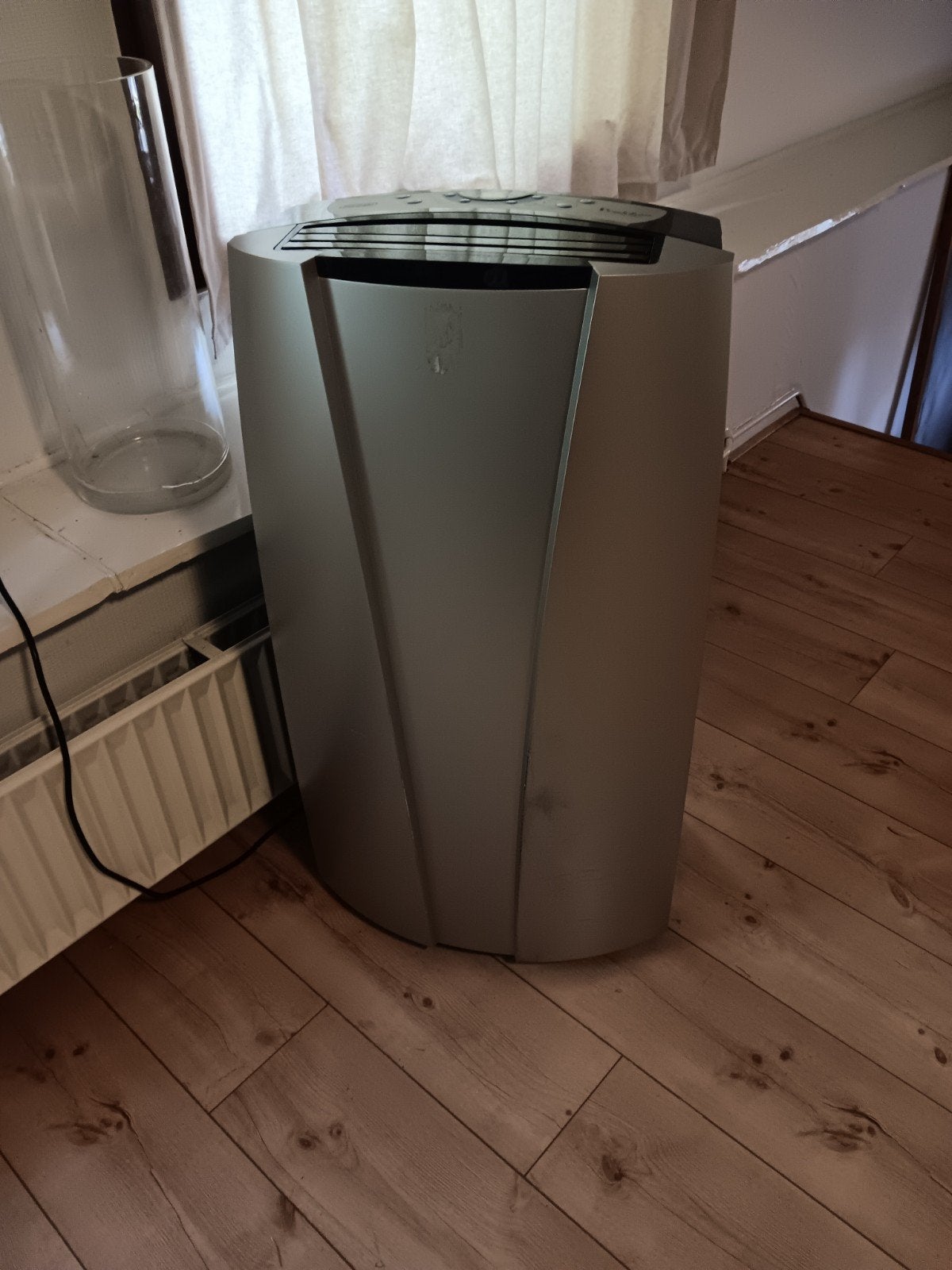DeLonghi Pinguino PAC 100T Eco Mobiele Airco met Raamuitlaat, Ophalen, Gebruikt, Minder dan 60 m³, 3 snelheden of meer