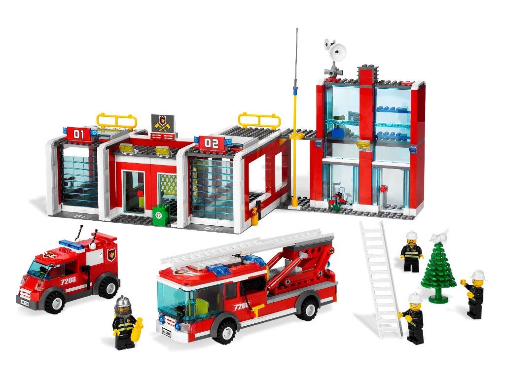 LEGO City 7208 Fire Station, City, Lego, Nieuw, Complete set