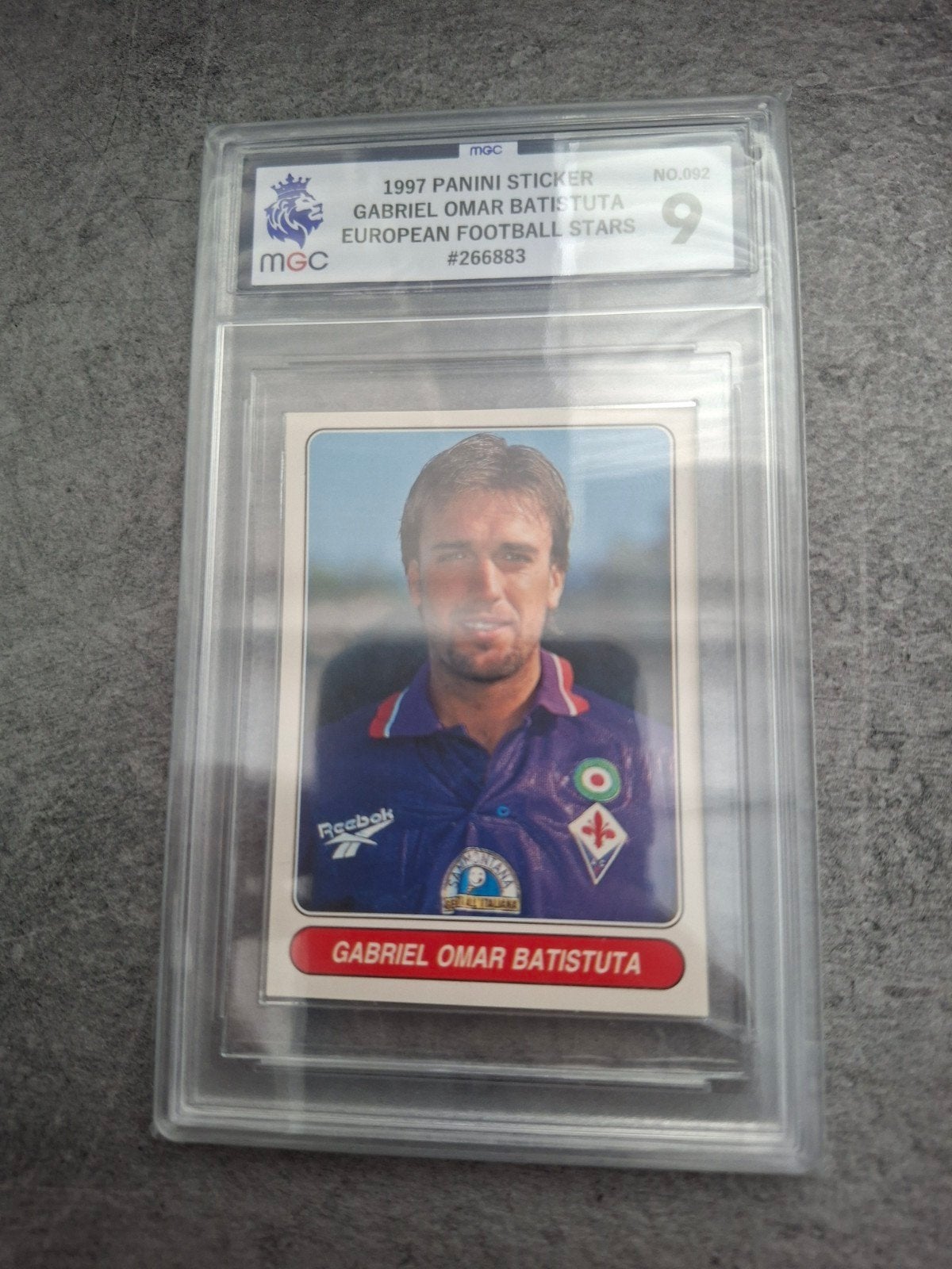 Panini European Football Stars 1997. Batistuta Fiorentina., Ophalen of Verzenden, Zo goed als nieuw, Sticker