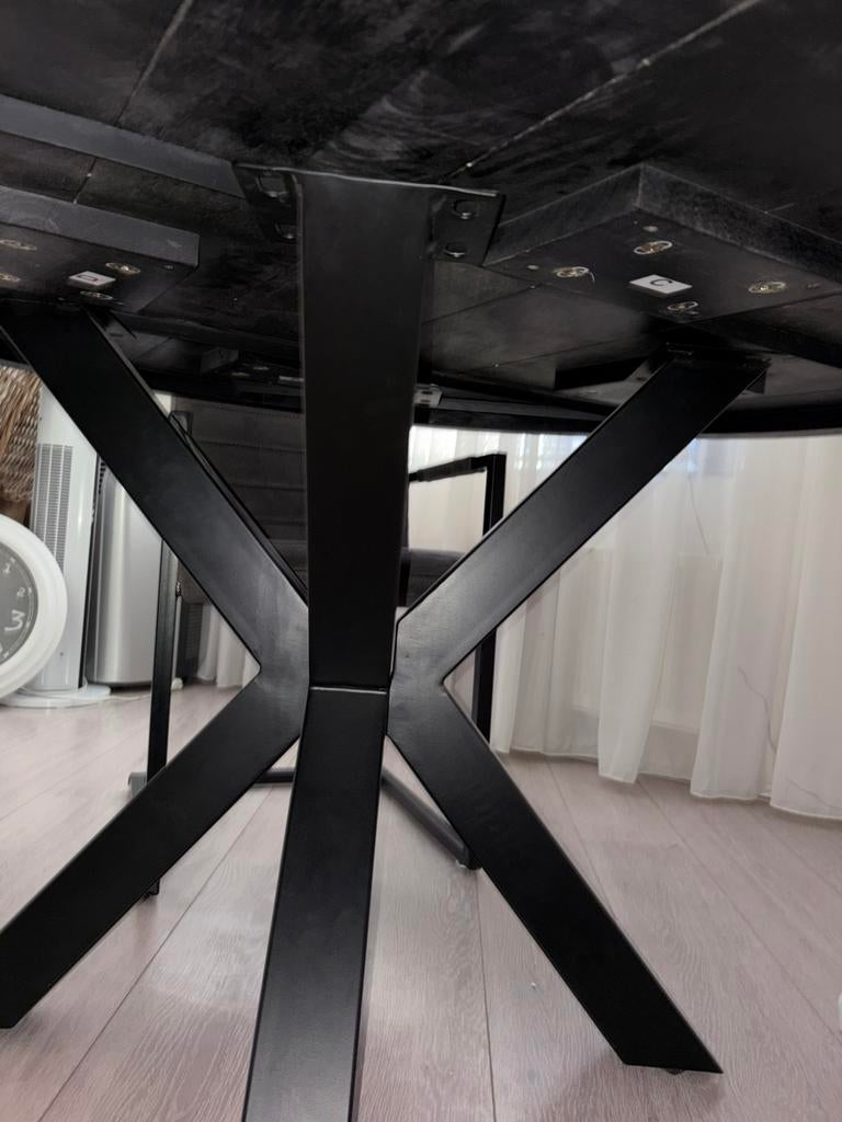 Tafel + stoelen te koop, Ophalen, Gebruikt, 150 tot 200 cm, Rond