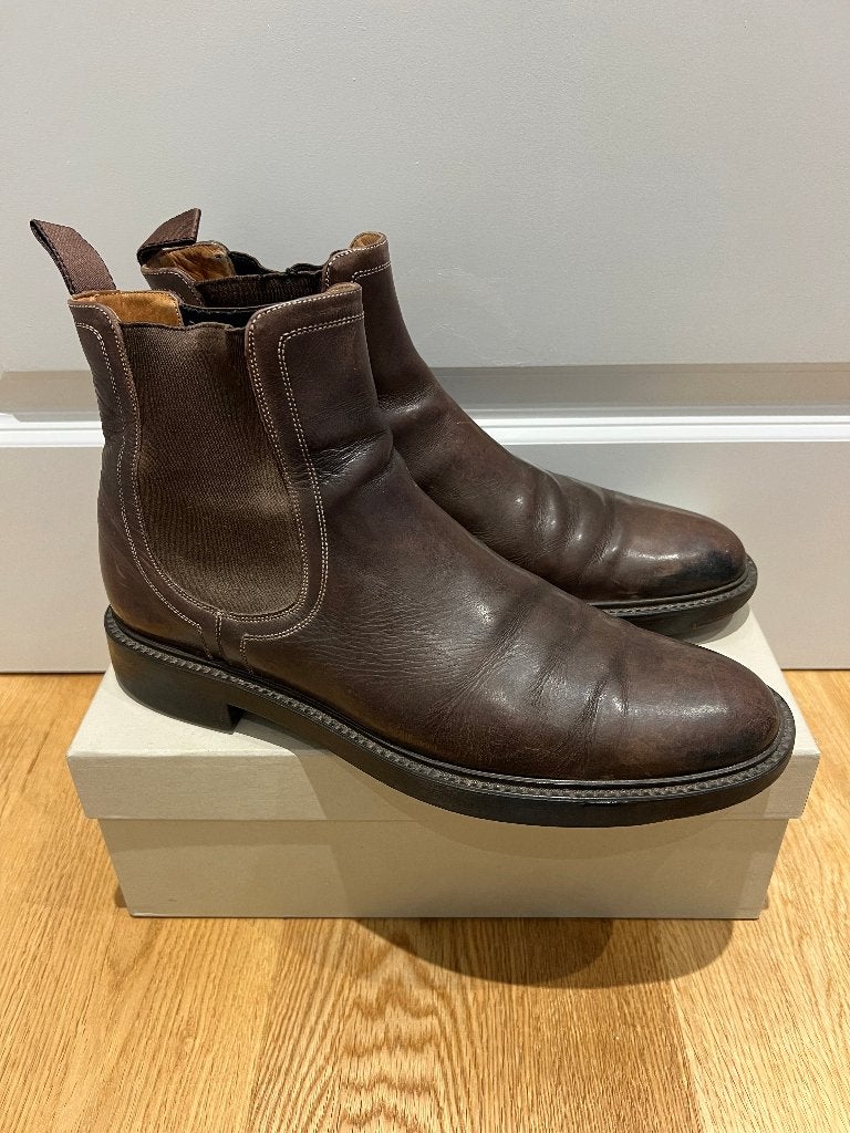 Santoni Chelsea Boots | 43 / UK 8 | (278), Bruin, Verzenden, Boots, Gedragen