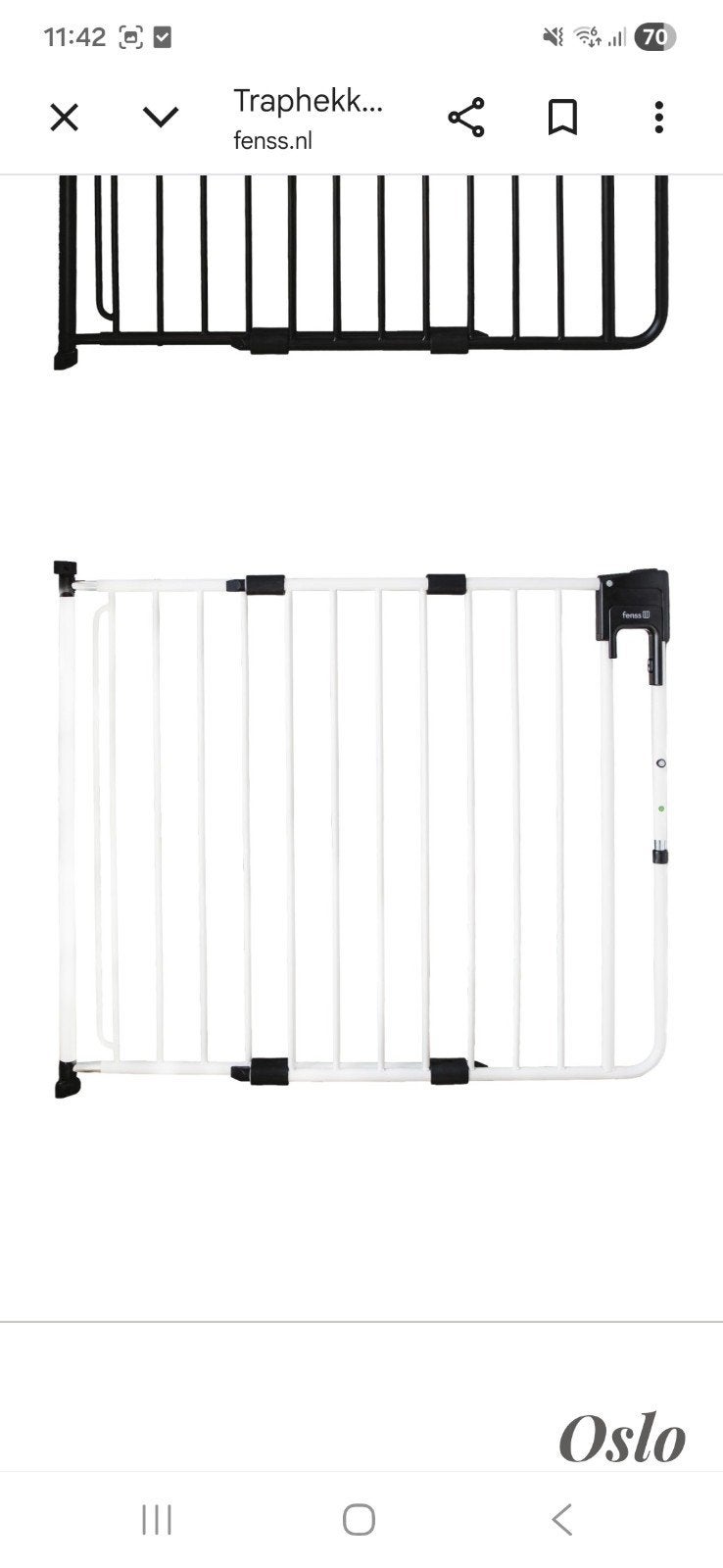 SafetyDoor traphek ~ wit, Ophalen, Nieuw, 115 cm of meer, Metaal of IJzer