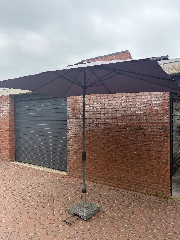 Parasol met voet, Tuin en Terras, Ophalen, Gebruikt, 2 tot 3 meter, Stokparasol