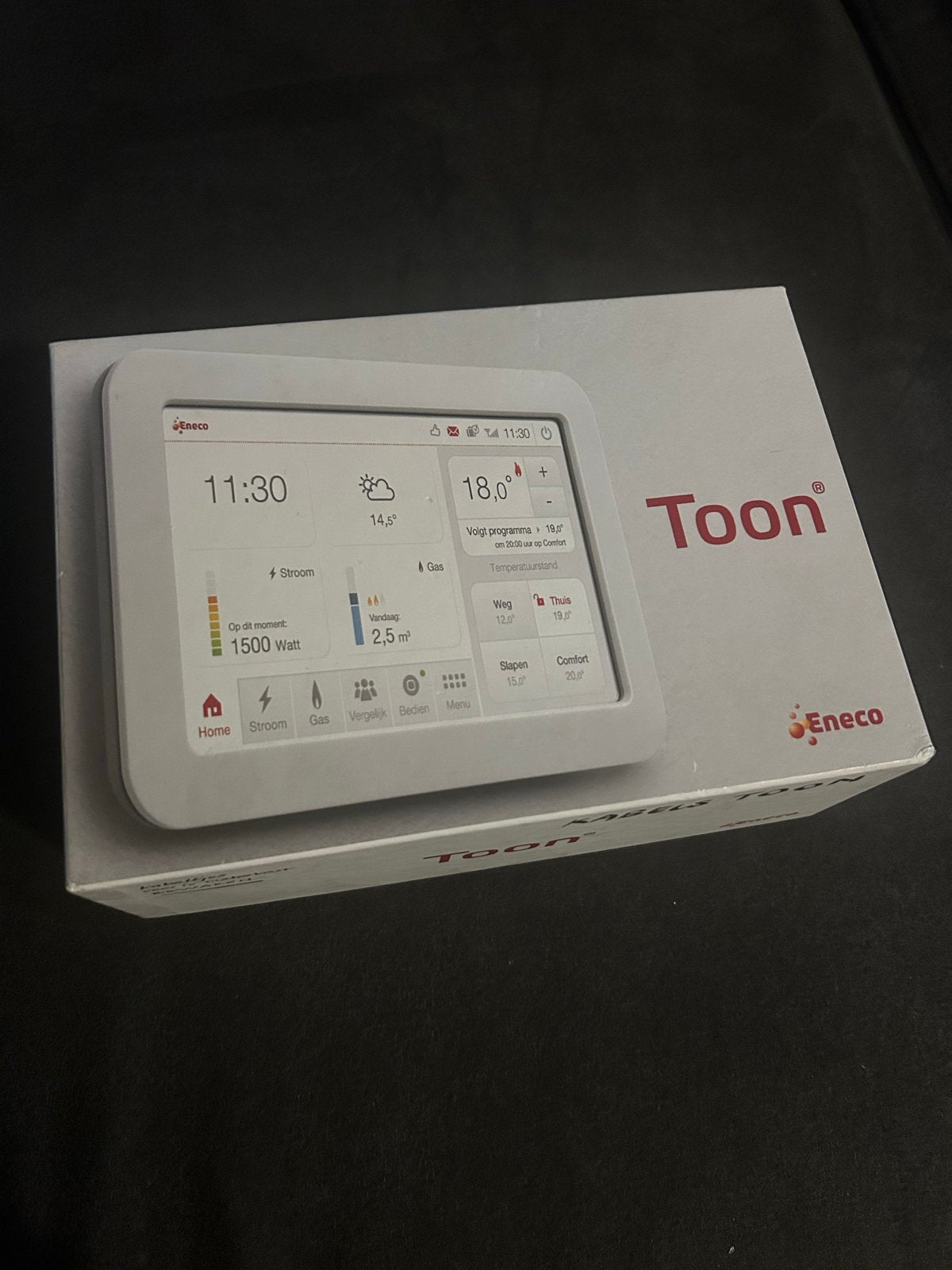Eneco Toon slimme thermostaat, Ophalen of Verzenden, Slimme thermostaat, Gebruikt