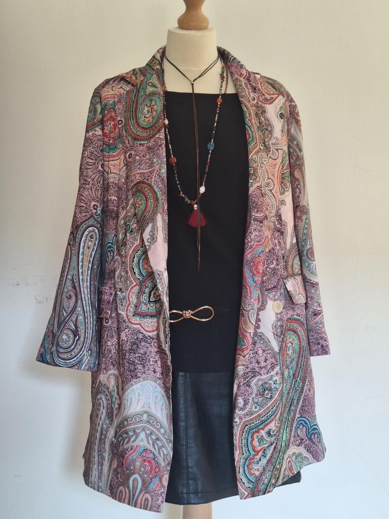 Zara "Zijde" Bloemen Blazer/Kimono, Maat 38/40 (M), Verzenden, Zara, Zo goed als nieuw