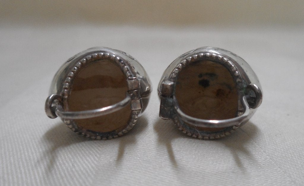 Prachtige traditionele zilveren Nepalese oorbellen nr.1802, Hangers, Verzenden, Zo goed als nieuw, Zilver