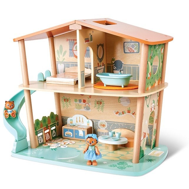 Tiger junglehouse poppenhuis Hape, Poppenhuis, Edugro, Industrieweg 15, 5324 JX Ammerzoden, Info@hopsa.nl