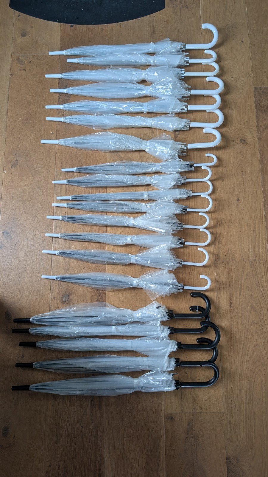 20 Transparante Paraplu's - Ideaal voor Evenementen/bruiloft, Ophalen, Transparant, Gebruikt, Wit