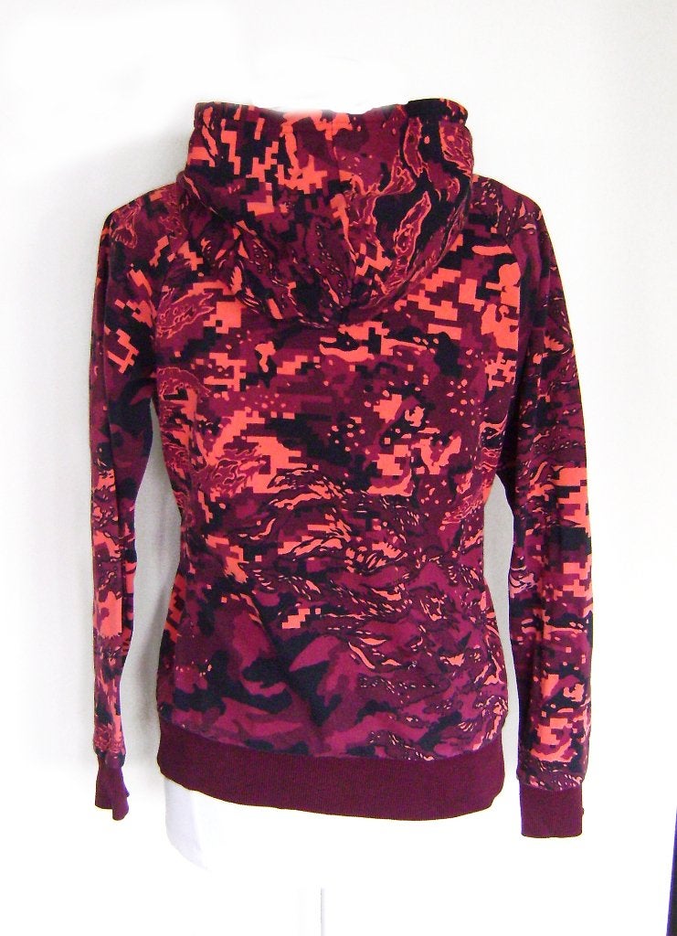 cyber camo leger rave hoodie psy goa cybergoth cyberdog UV, Cyber rave leger fluor, Zo goed als nieuw, Lange mouw, Maat 36 (S)