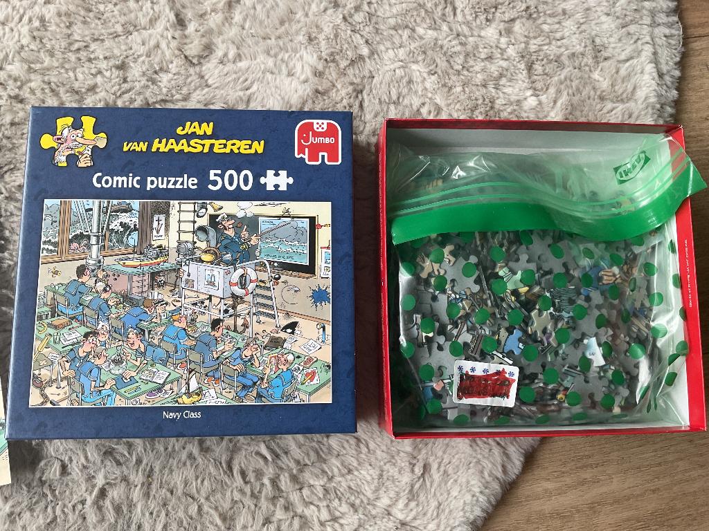 Puzzels van Jan van Haasteren, Ophalen of Verzenden, 500 t/m 1500 stukjes, Gebruikt, Legpuzzel