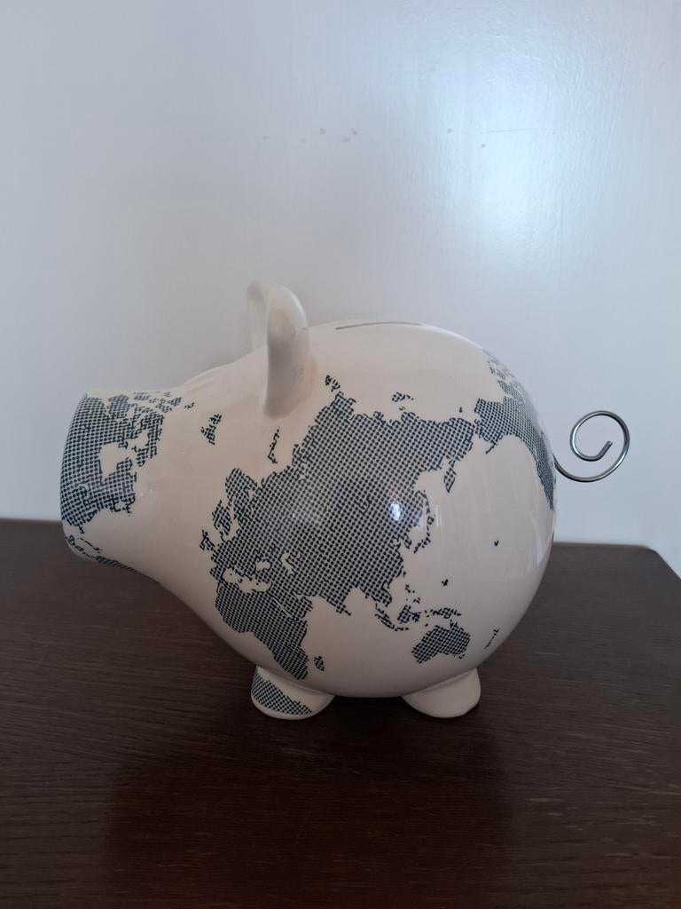 Salt&Pepper Spaarvarken met Wereldkaart - 20x30 cm, Verzamelen, Spaarpotten, Ophalen of Verzenden