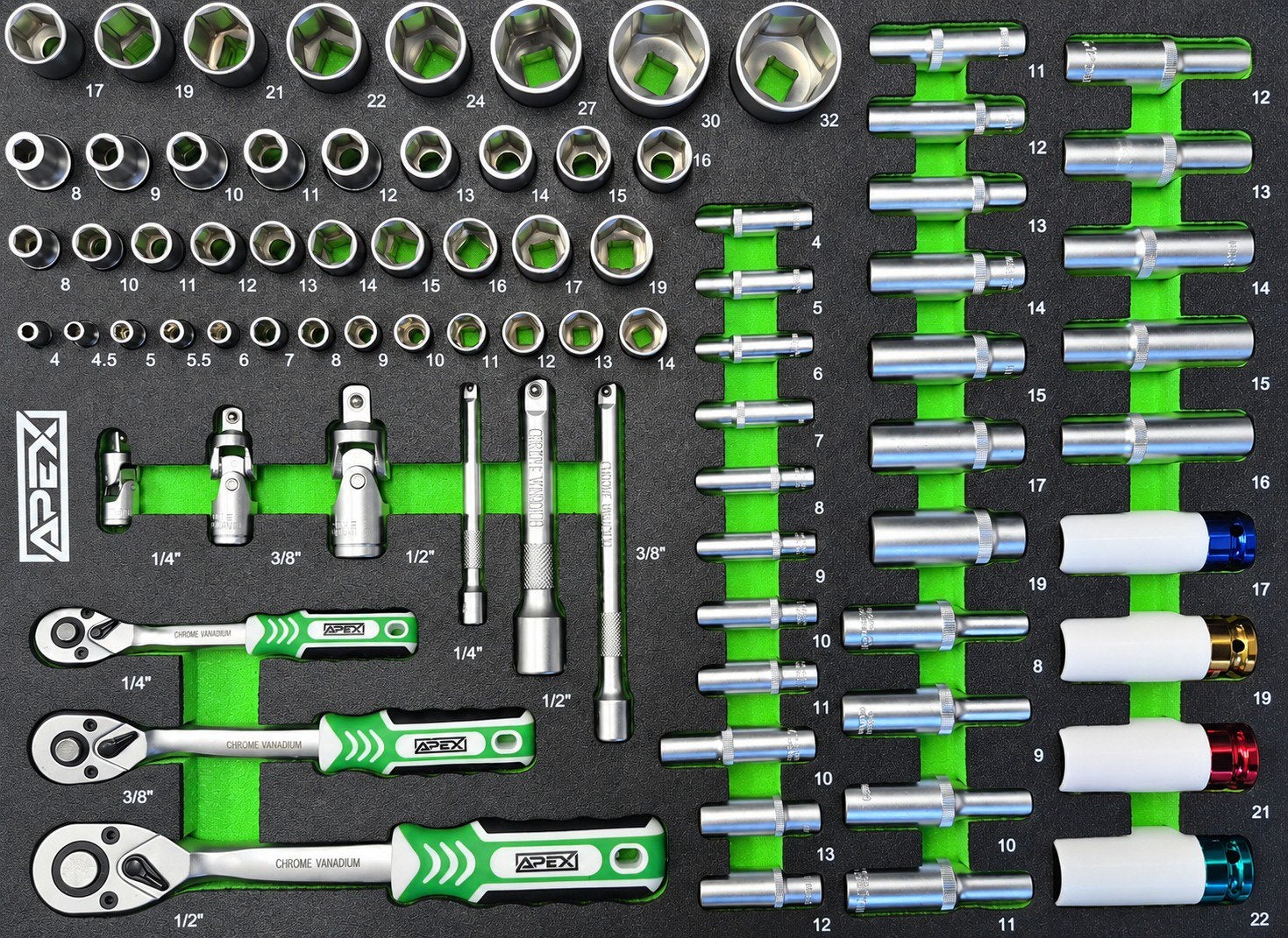 APEX AX7 310-delige Gevulde werkplaats Gereedschapswagen, Nieuw, Info@revotool.nl, Ophalen of Verzenden, Revotools
