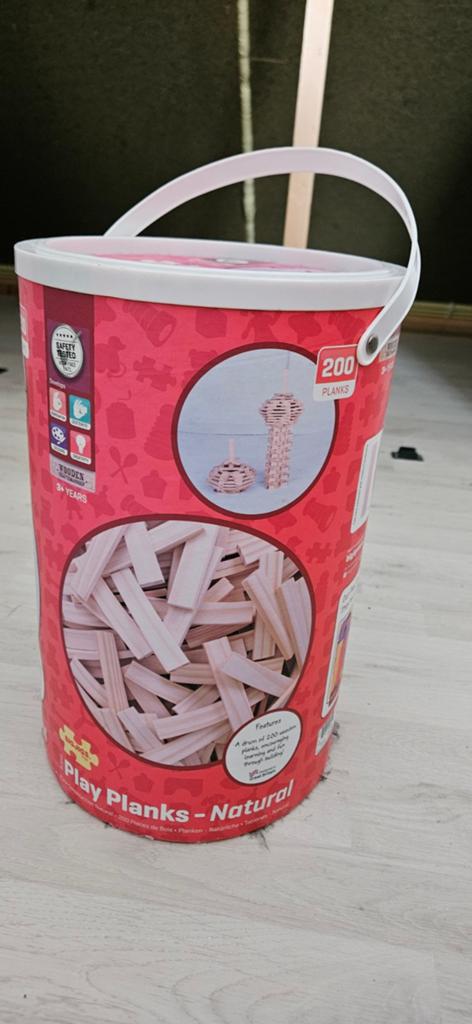 Kapla, Bigjigs Toys Play Planks - Natuurlijk (200 stuks), Ophalen, Zo goed als nieuw, Overige merken