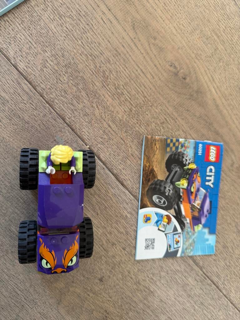 Lego City Monstertruck met minifiguur en instructies, Lego, Ophalen of Verzenden, Compleet, Complete set