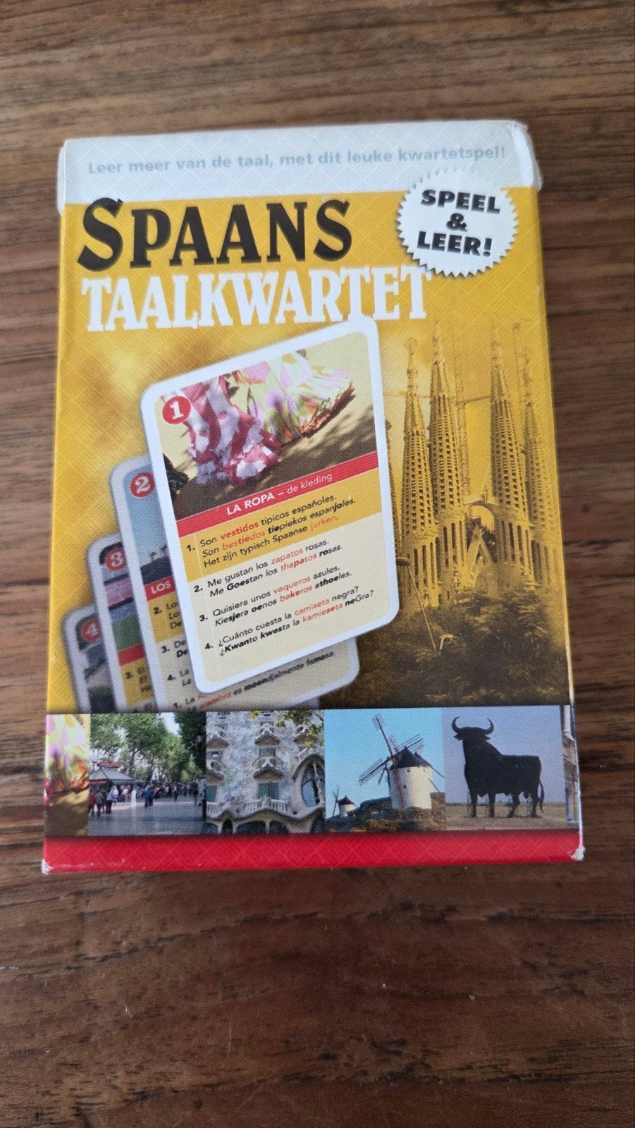 Spaans Taalkwartet - Leer spelenderwijs Spaans!, Een of twee spelers, Ophalen of Verzenden, Zo goed als nieuw, Onbekend