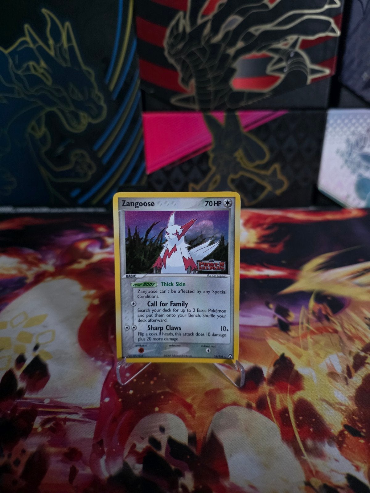 Zangoose Power Keepers Stamped Pokemon Kaart, Hobby en Vrije tijd, Ophalen of Verzenden