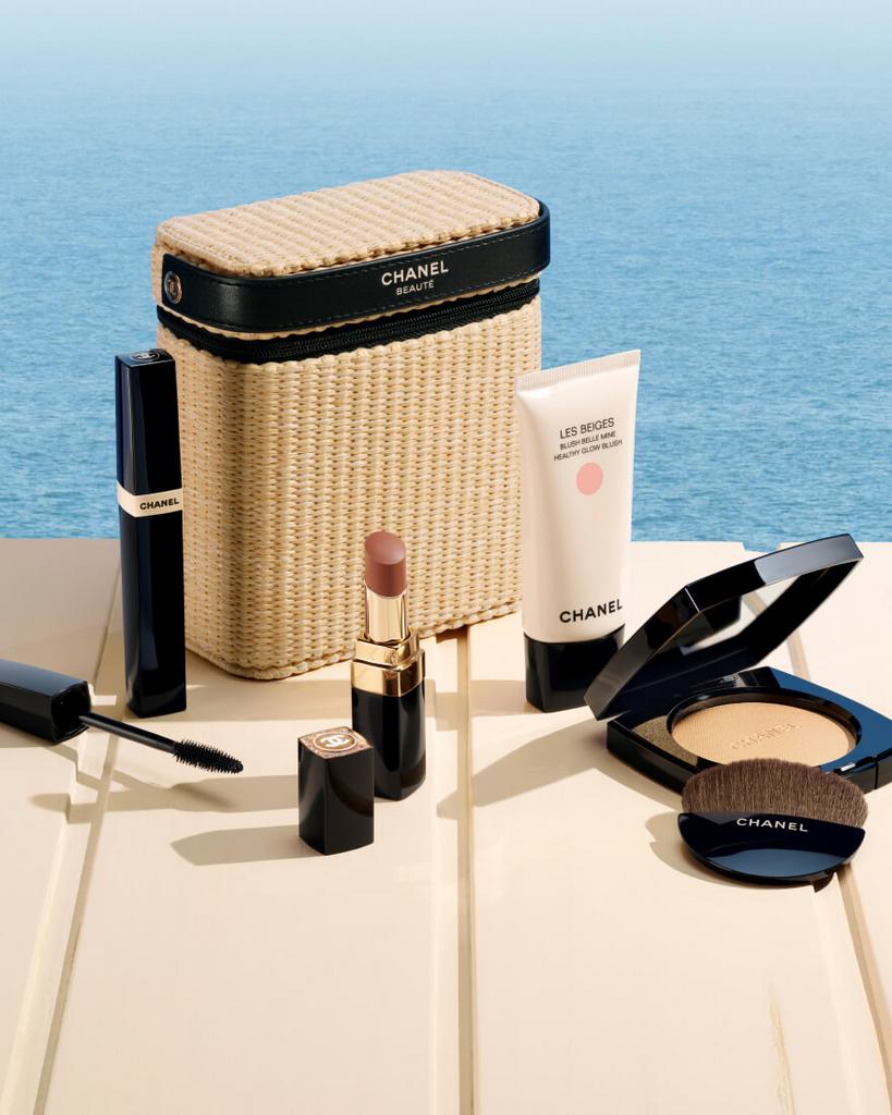 Chanel Make-up Set met Riet Look Tasje - Nieuw, Lippen, Zwart, Nieuw, Ophalen of Verzenden