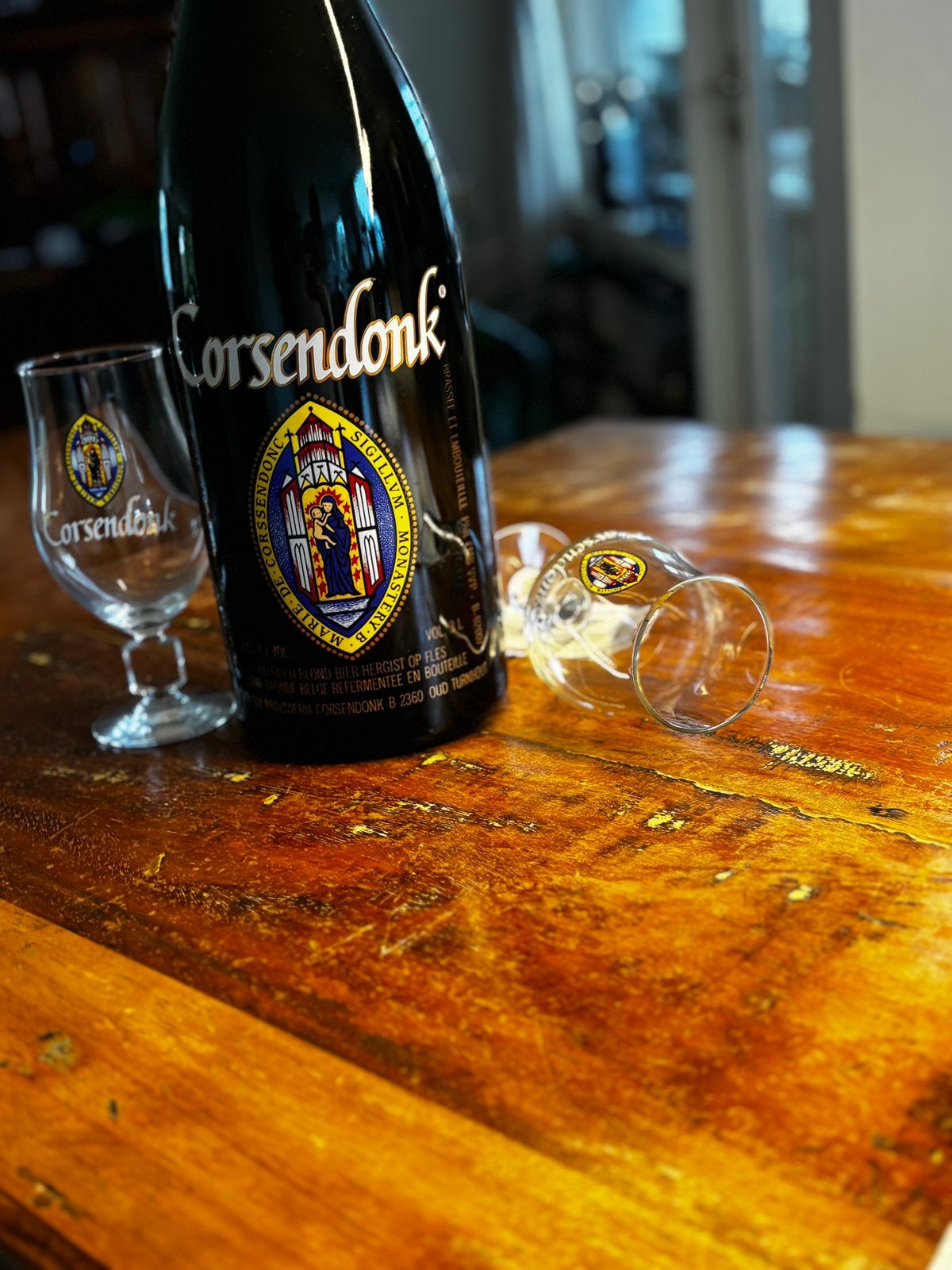 3ltr.Corsendonck fullcolour zeefdruk etiket; ONGEOPEND!, Verzamelen, Ophalen, Zo goed als nieuw, Overige typen, Overige merken