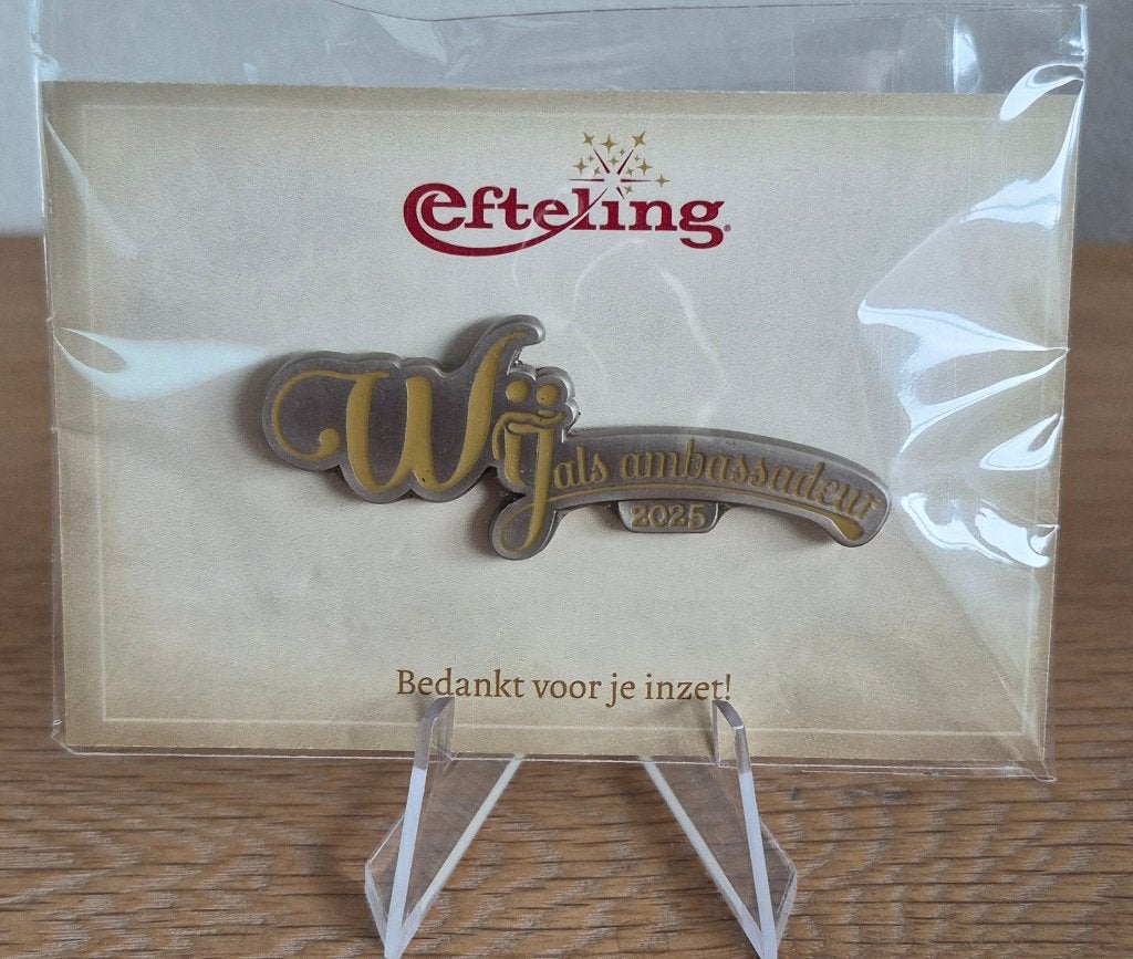 Efteling Personeels pin "Wij als Ambassadeur 2025", Ophalen of Verzenden, Nieuw, Button of Speldje