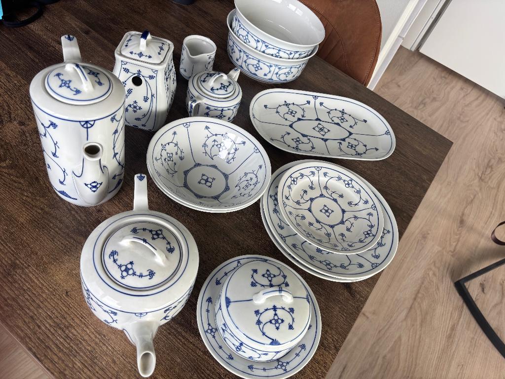 Vintage Jäger Eisenberg Indisch Blau servies / serveerset, Ophalen, Gebruikt, Overige stijlen