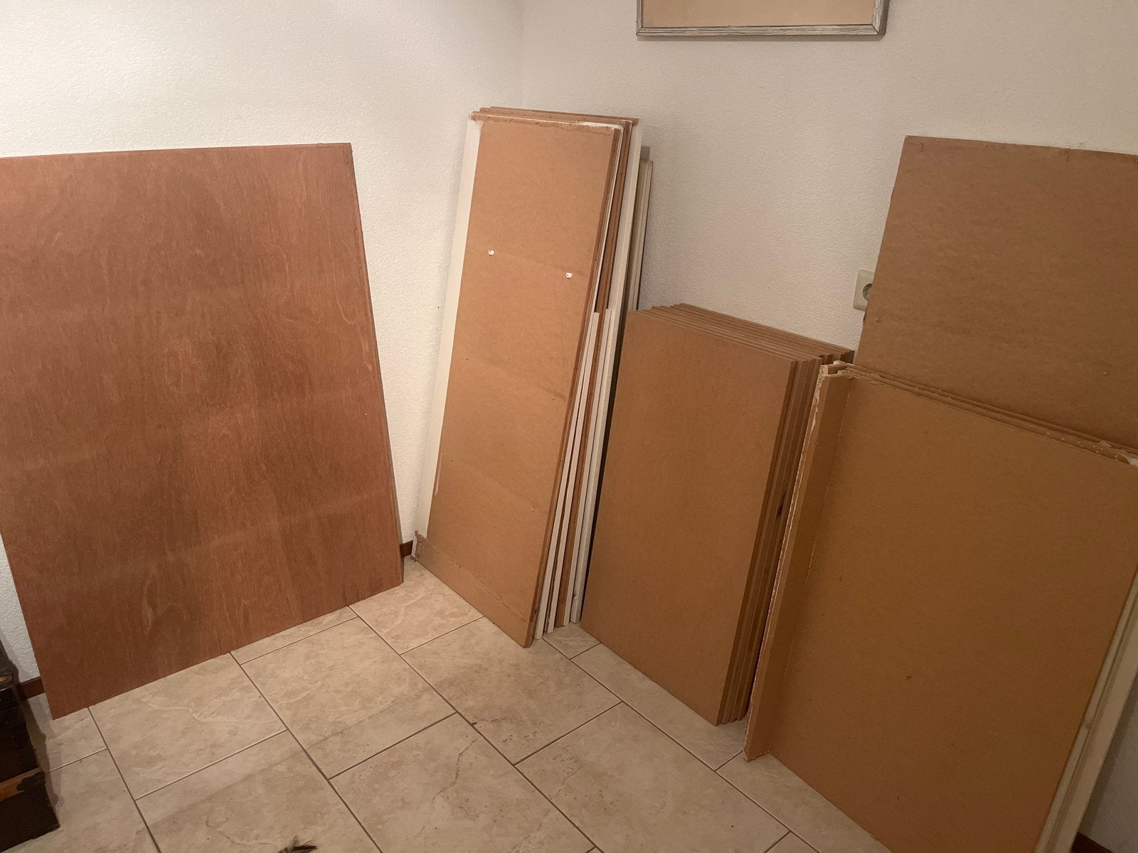 Partij MDF en Multiplex platen - diverse maten, Doe-het-zelf en Verbouw, Hout en Planken, Ophalen, Gebruikt, Minder dan 25 mm