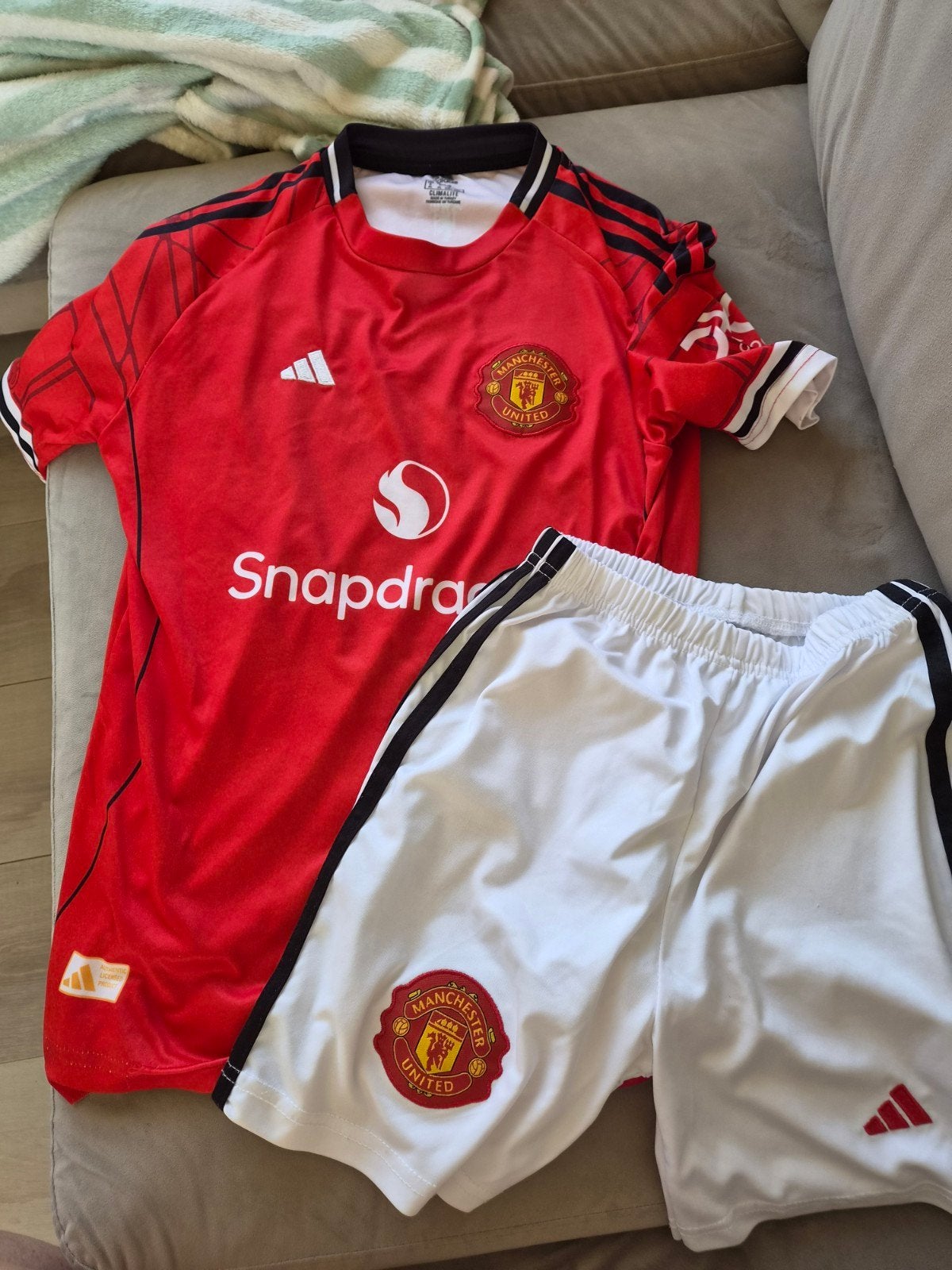 voetbalpakje Manchester United, Maat XS of kleiner, Ophalen of Verzenden, Gebruikt, Shirt