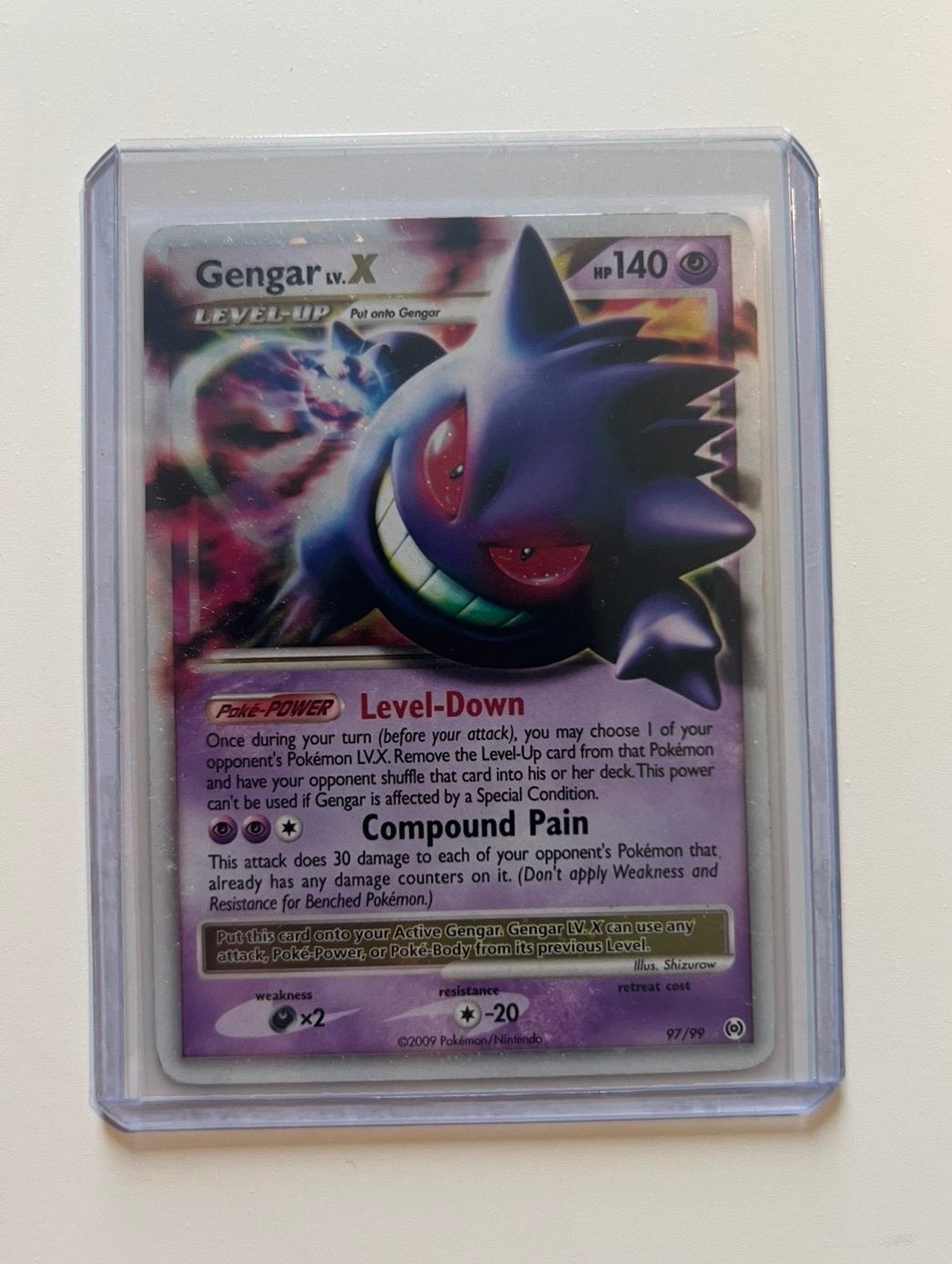 Gengar LV.X 97/99, near mint, Ophalen of Verzenden, Zo goed als nieuw