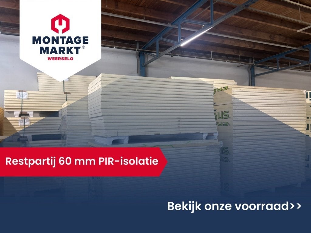 Restpartij PIR-isolatie | 60 mm & 80 mm | Insus | Alu/Alu, Ophalen, Nieuw, Hardschuim (Pir), 15 m² of meer