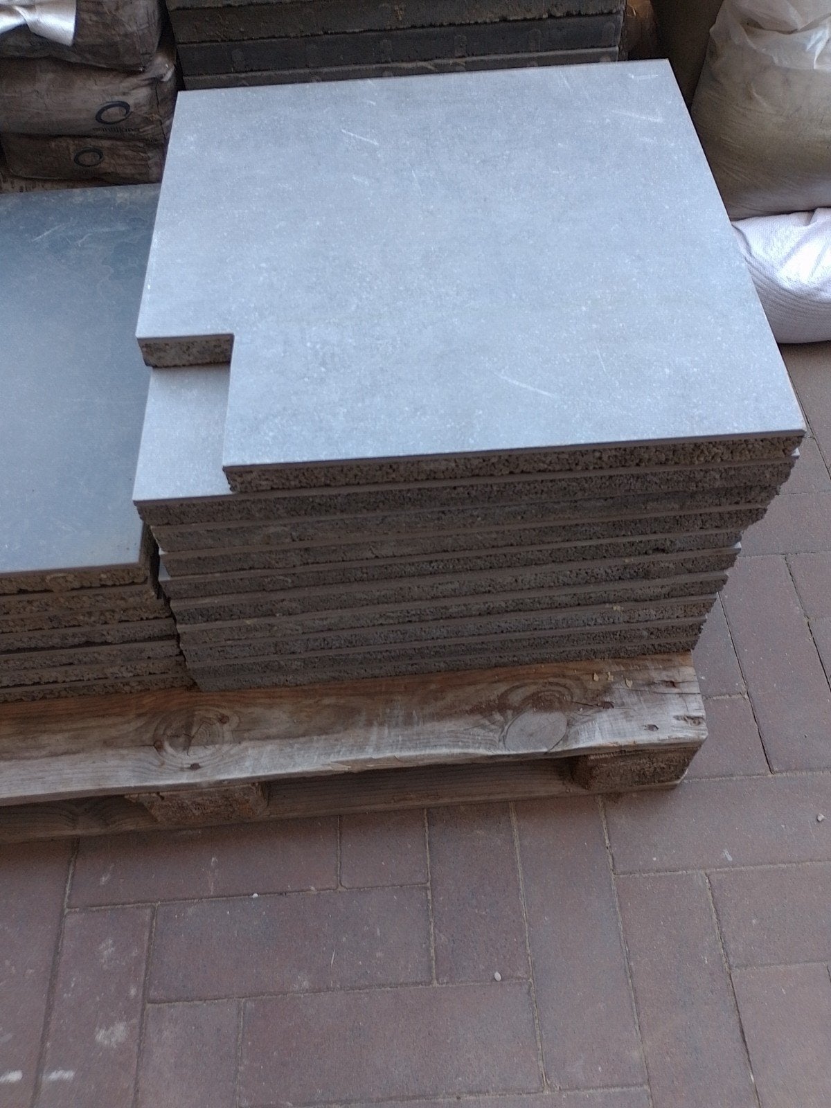 10 Mooie Geoceramica 60x60x4 tegels, Ophalen, 60 cm of meer, Gebruikt, 10 m² of meer