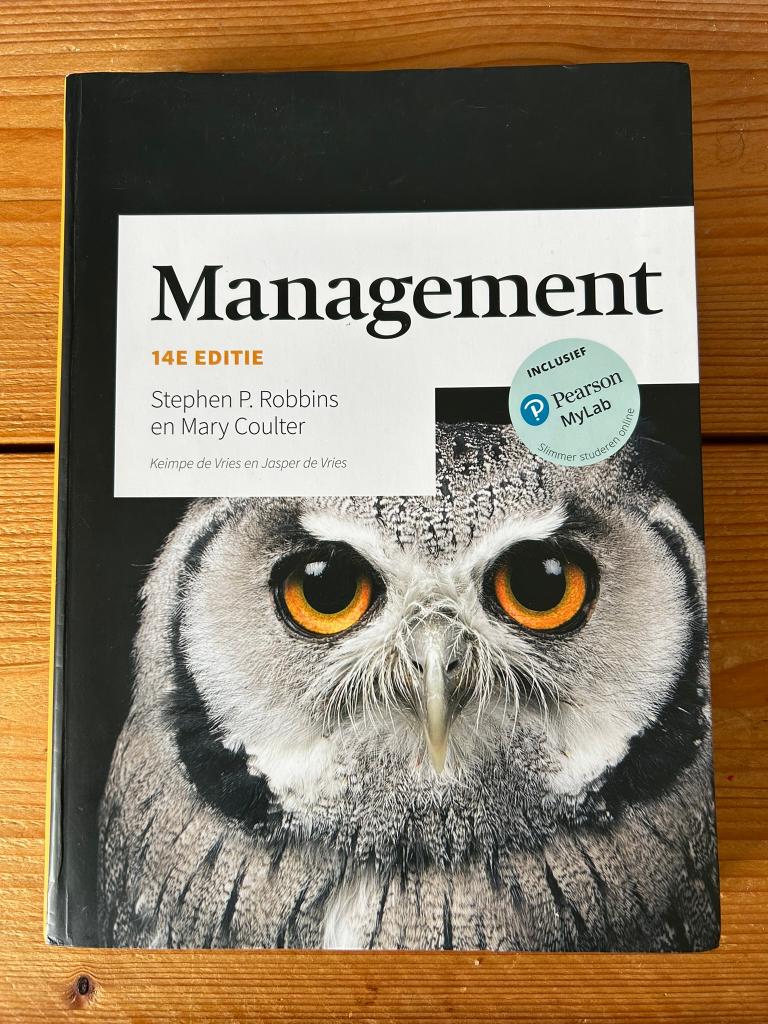 Management 14e editie - Stephen P. Robbins & Mary Coulter, Pearson, Ophalen of Verzenden, Management, Zo goed als nieuw