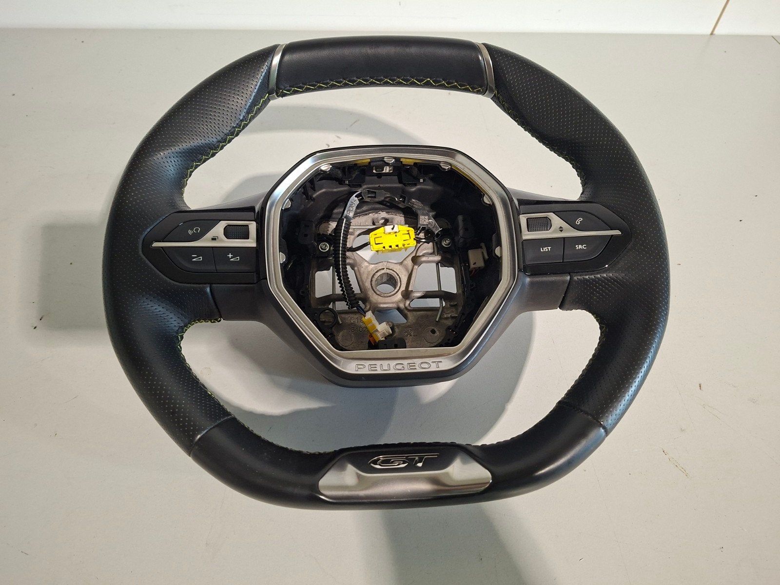 Peugeot GT Stuurwiel - Zwart Leer met Gele Stiksels, Ophalen of Verzenden