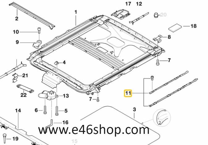 BMW 5 E39 SCHUIFDAK REPARATIE SET OEM 54128202298 NIEUW, -, -, Nieuw, Ophalen of Verzenden