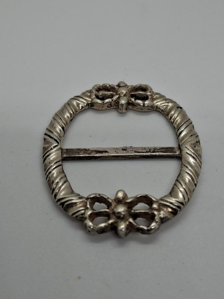 Antieke Zilveren Gesp 5x4 cm Gemerkt, Antiek en Kunst, Antiek | Goud en Zilver, Ophalen of Verzenden