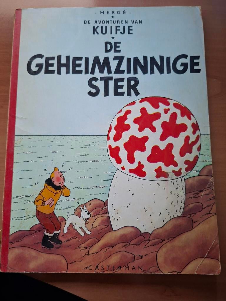 De Avonturen van Kuifje : De Geheimzinnige Ster 1956, Gelezen, Eén stripboek, Ophalen of Verzenden, Hergé
