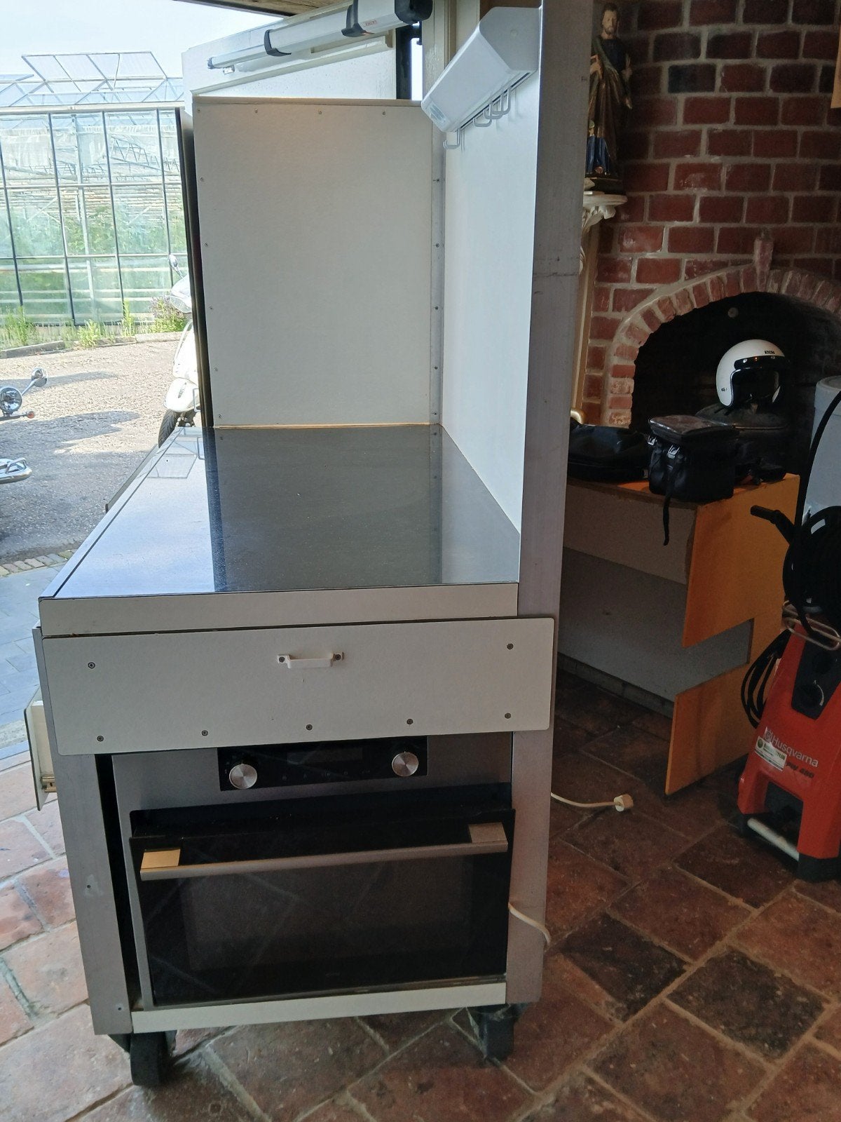 Keukenblok op wielen, Ophalen of Verzenden, Gebruikt