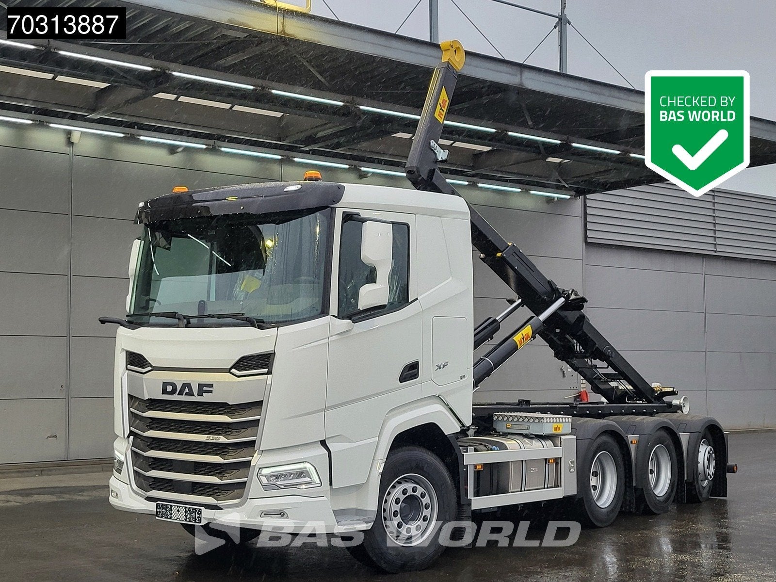DAF XF 530 8X4 NEW 30tons HYVA 30-60-S Heavy Duty Containers, Auto's, Automaat, Stof, Euro 6, Wit